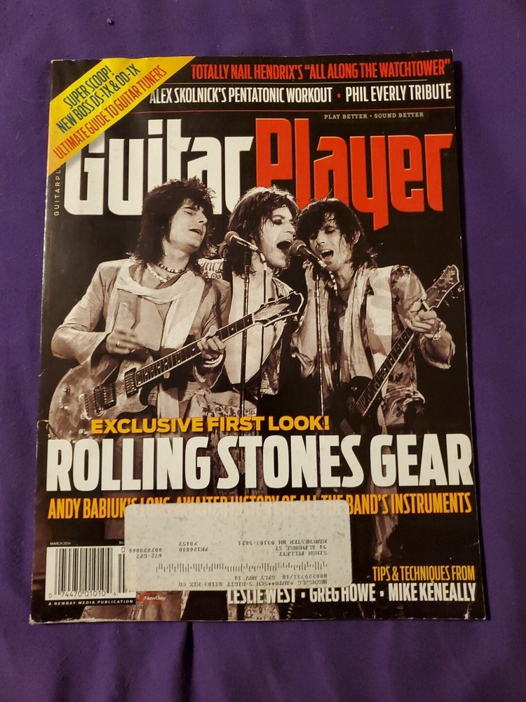 GUITAR PLAYER Vol48 No3 Mar 2014 Rolling Stones Hendrix Alex Skolnick