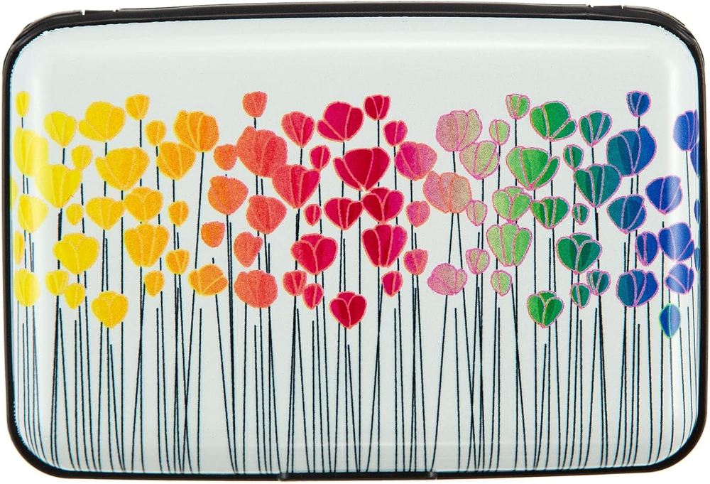 Credit Card Holder, Metal Card Wallet RFID Blocking Mini Slim Aluminum Business-image