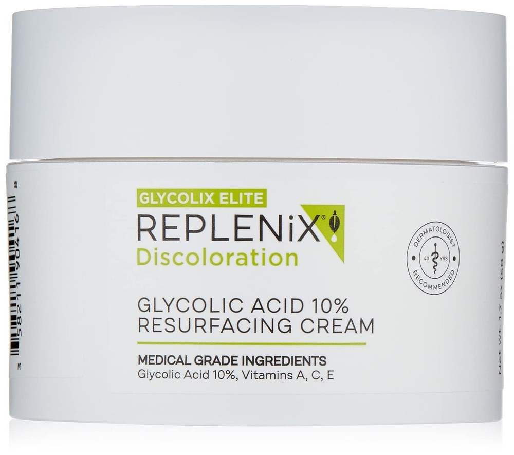Replenix Glycolic Acid 10% Resurfacing Cream, Hydrating & Lightweight Medical...