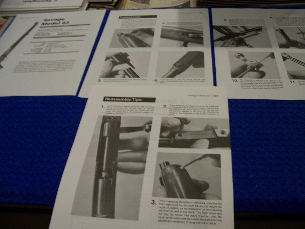 SAVAGE MODEL 63 & SAVAGE MODEL 64F RIFLE..DISASSEMBLY/STRIP & DETAILS (418MM)