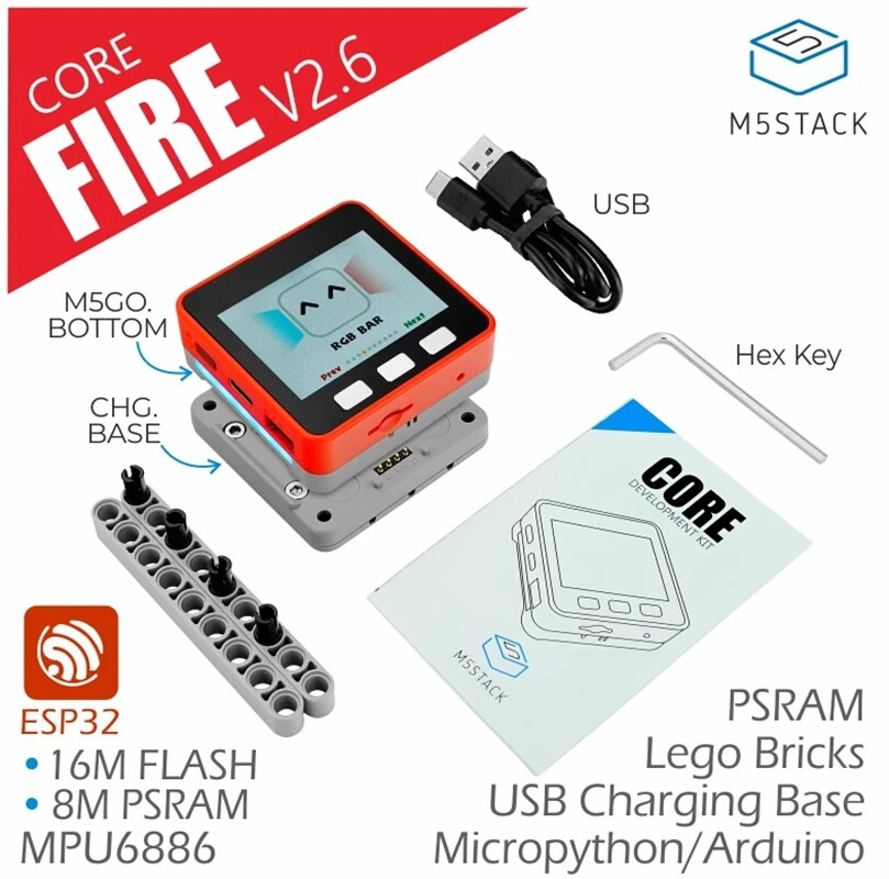 M5Stack FIRE ESP32 Development Board Kit WiFi Bluetooth Dual Mode IoT Controller-image