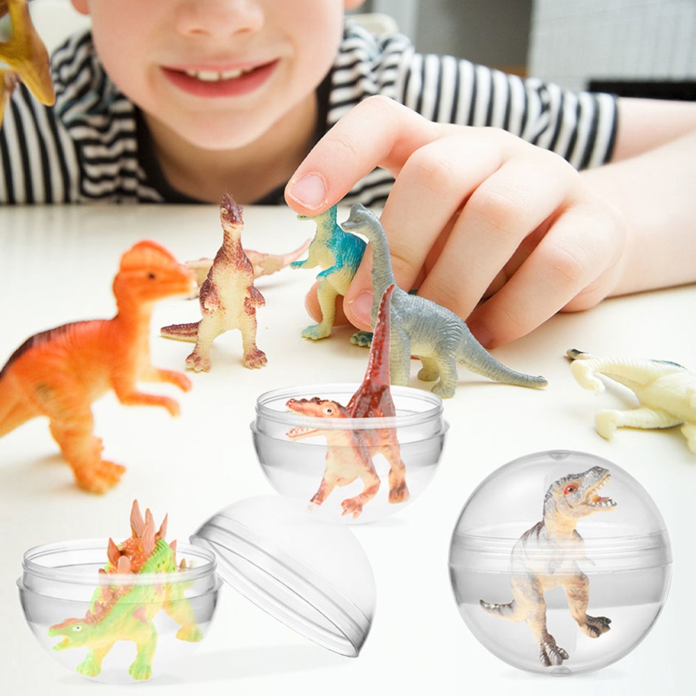 50 Transparent Fillable Gumball Shells for Claw Machine Refill