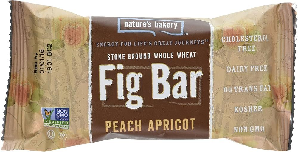 Nature's Bakery Whole Wheat Fig Bar, Peach Apricot, 2 oz (Pack of 12)