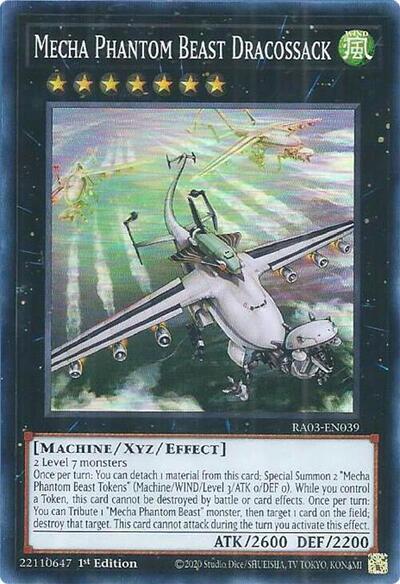 1x Mecha Phantom Beast Dracossack - 1st  NM Eng YuGiOh - Quarter Century Bonanza