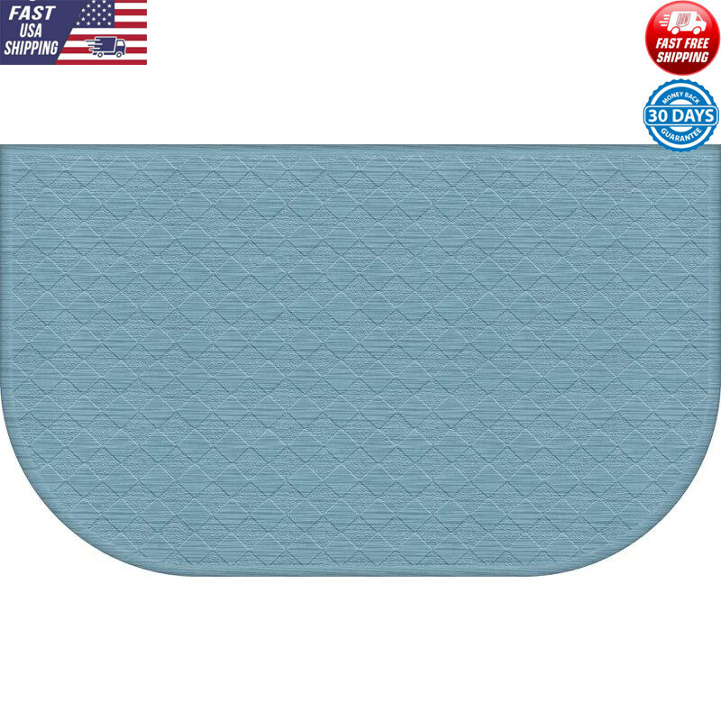 Comfortable Teal Foam Kitchen Mat 1.5x2.5 Feet Stain-Resistant Support