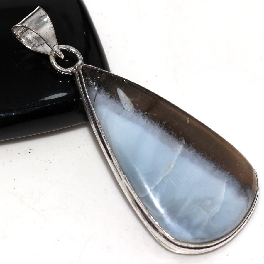 Owhyee Blue Opal 925 Silver Plated Gemstone Pendant 2