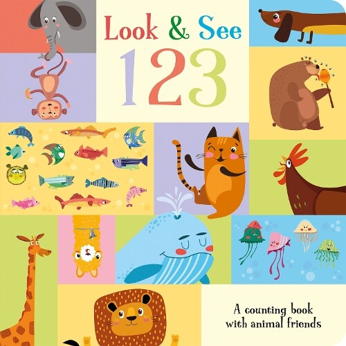 Amber Lily Look & See 123 (Board Book) Animal Friends Concept Board Books