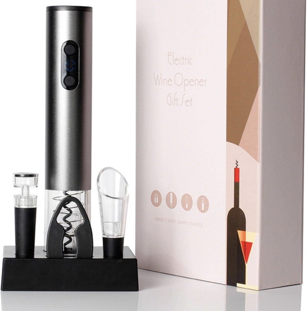 Electric Wine Opener Gift Set NA Cross border Charging Base One-Click 4 Piece-image