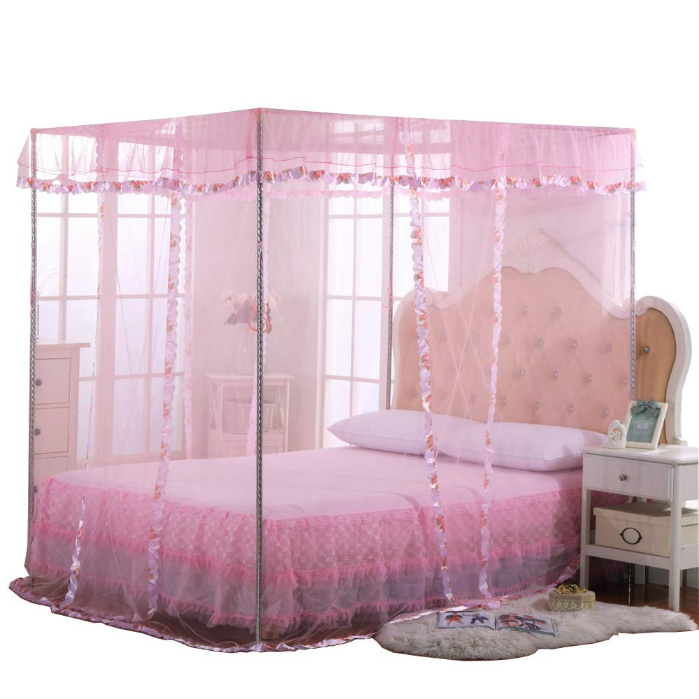 Canopy Bed Curtains Queen - 4 Corner Post Canopy for Bed, Bed Canopy for Adul...