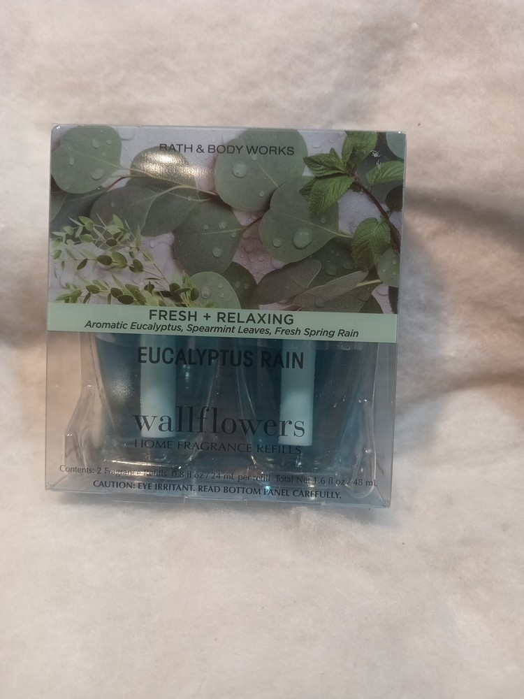 Bath & Body Works 2 Pack Wallflowers Eucalyptus Rain