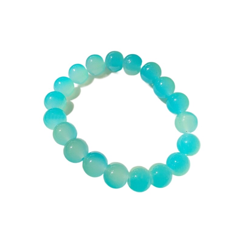 Crystal Bead Strand Bracelet for Girls with Elastic Rope Bangle