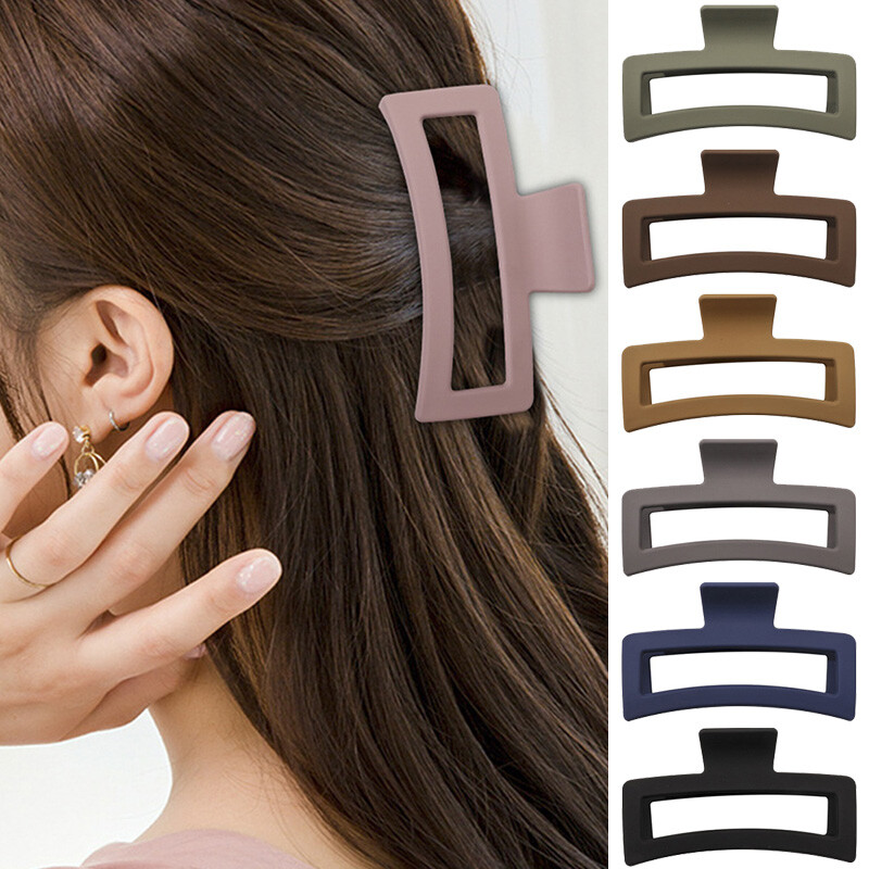 Women's Large Hair Claw Rectangle Hair Clips Hairpin Crab Claws Hair Accessories