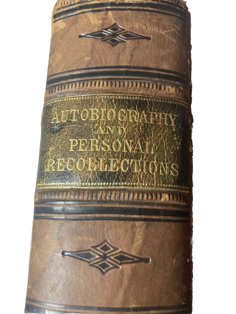 Autobiography of John B. Gough 1869 HC Leather 1st Edition Memoir