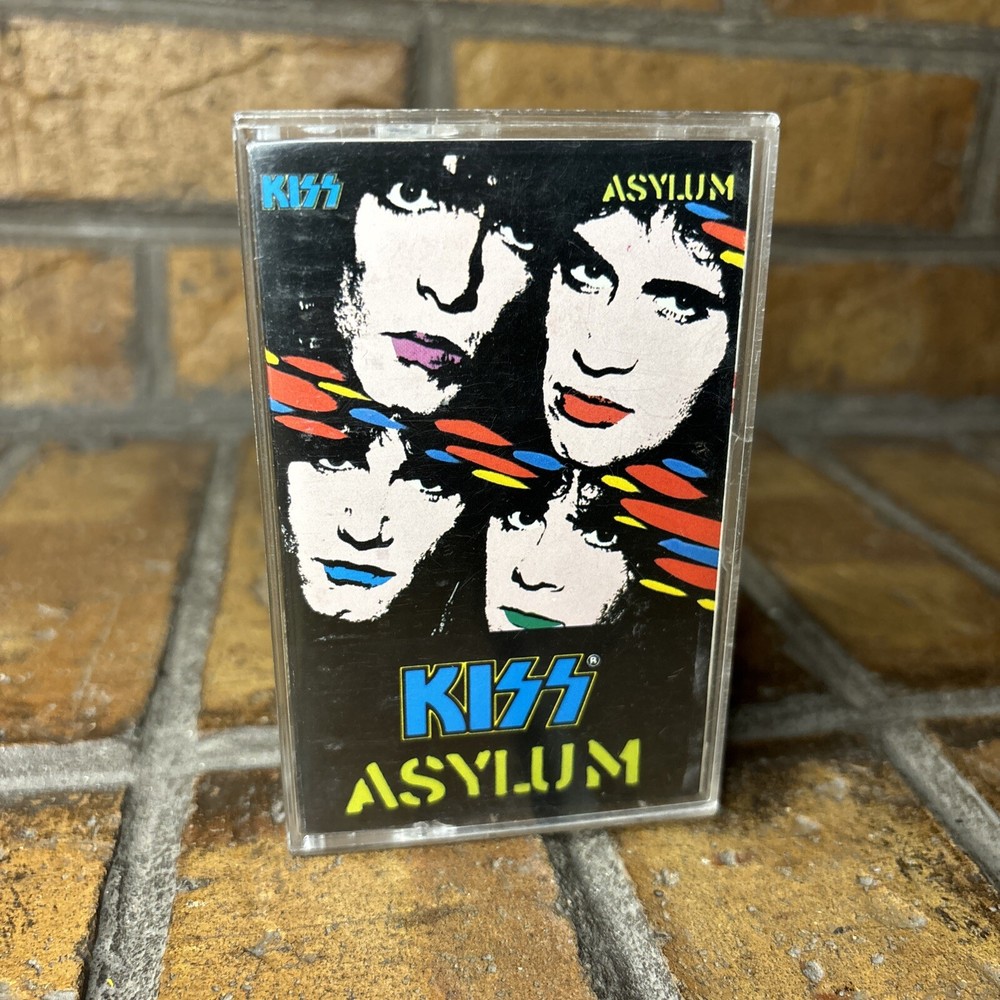 KISS Asylum 1985 Rare Cassette Tape Paul Stanley Glam Hair Metal Classic Rock Vintage  