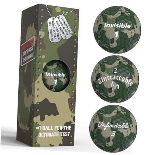 Balls - Camo Golf Balls - Camouflage Funny Golf Prank Gift - Joke Golf Balls