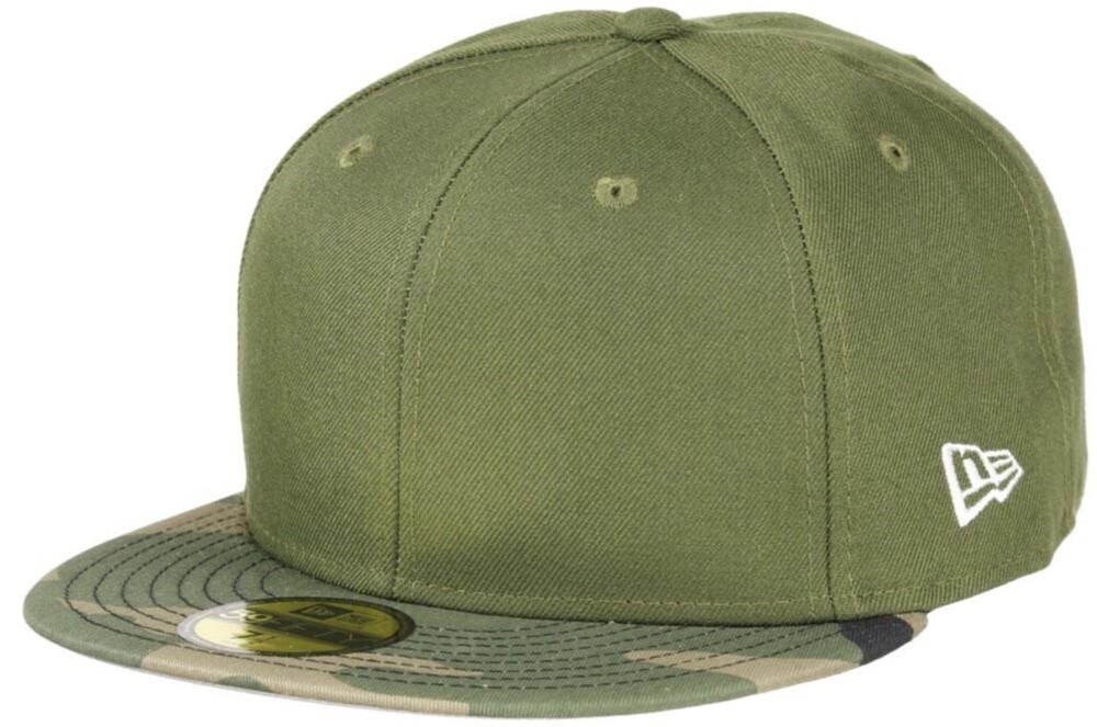 New Era Camo Olive 2 Tone Blank 59Fifty Fitted Baseball Cap Uni Men