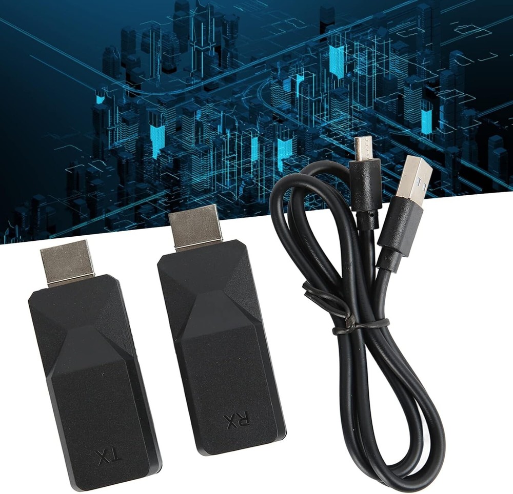 HDMI Transmitter and Receiver Wireless HDMI Extender Kit 165ft RJ45 to HDMI