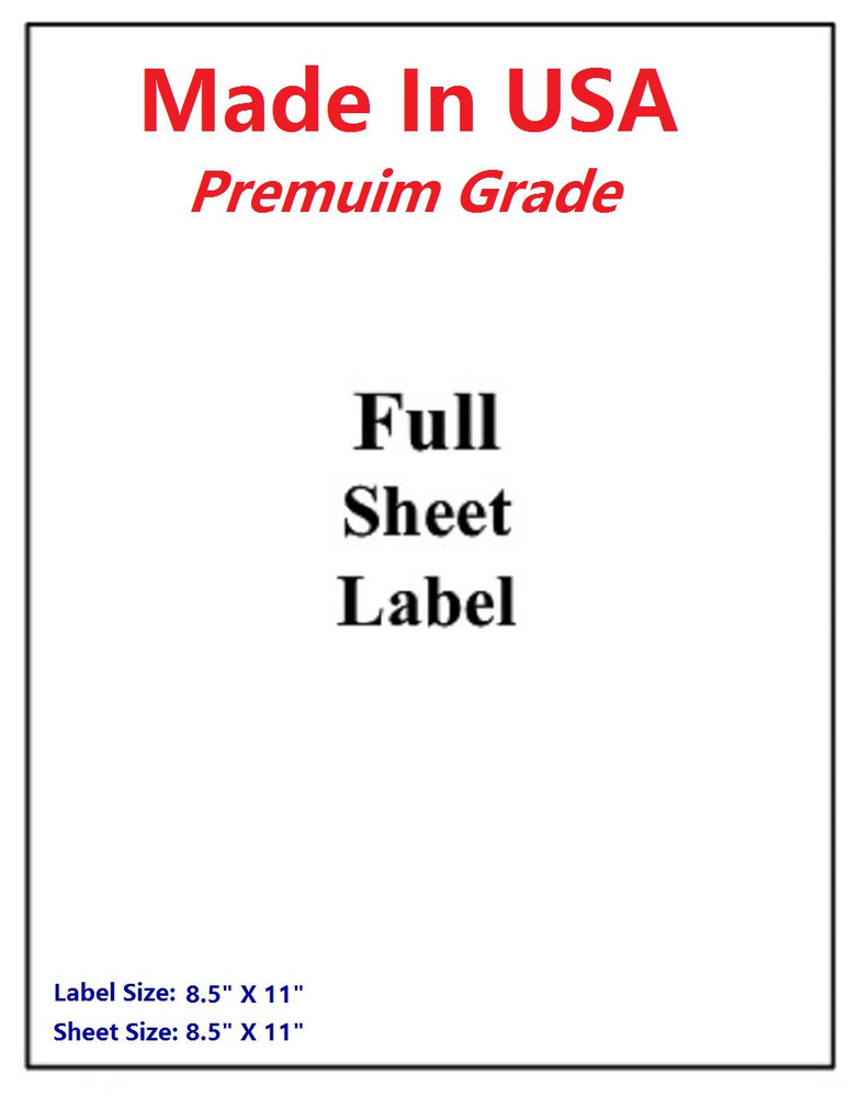500 Premium FULL Sheets-Made in USA-Self Adhesive-USPS UPS  PayPal-8.5x11-5165-image