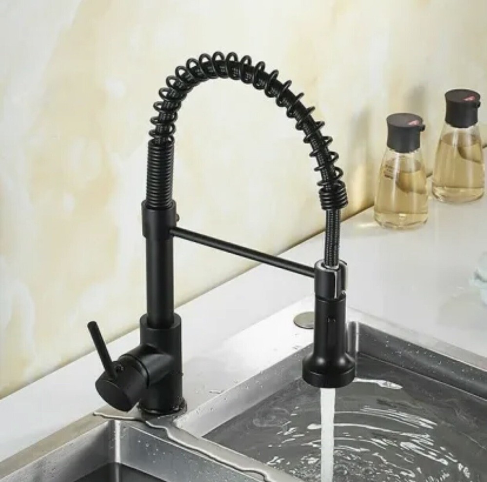Votamuta Pull Down Sprayer Kitchen Sink Faucet with Tap