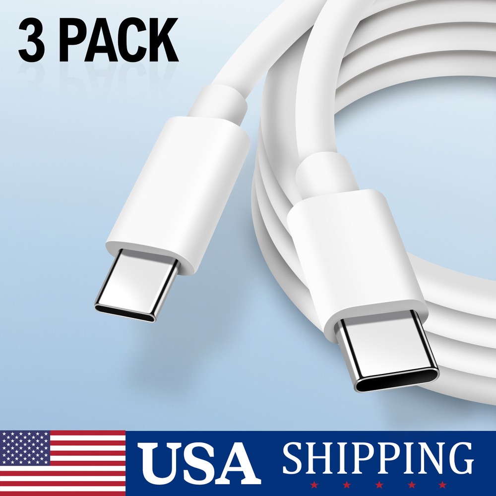 3-Pack TYPE-C to Type-C Fast Charging Data Charger Cable 3/5/6 FT For Oneplus 13