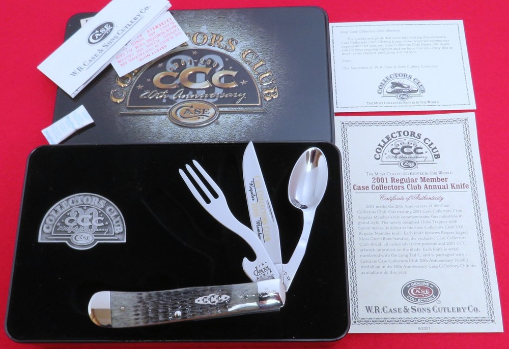 Case XX Hobo Trapper Knife 2001 3 Blade Take Apart Hobo MINT COMPLETE! AAA+ NR