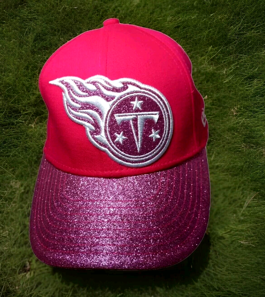 NFL Tennessee Titans Youth Adjustable Pink Cap  Hat New Era Bling Sparkles