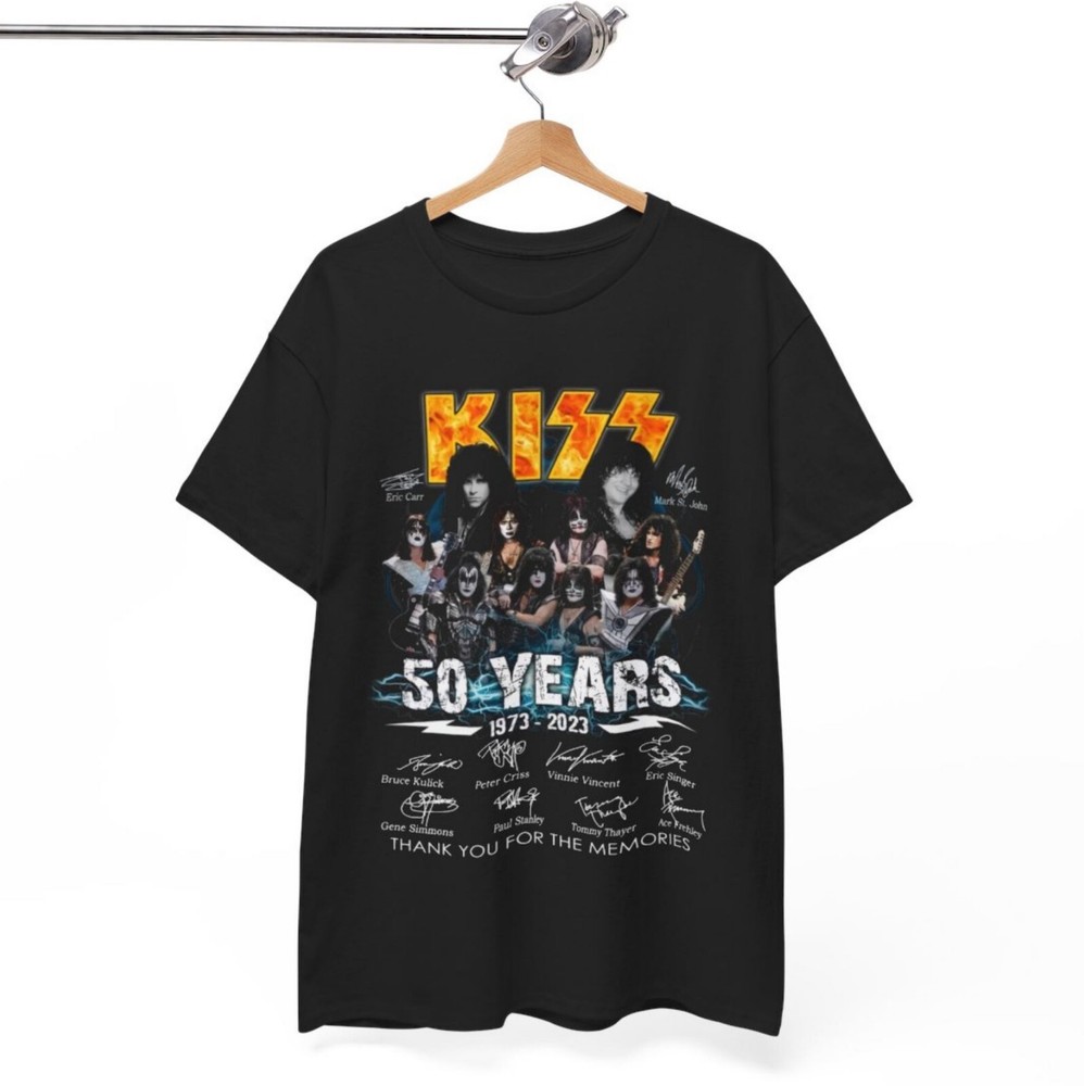 Kiss Band 50th Anniversary 1973-2023 Retro Thank You Signed T-Shirt