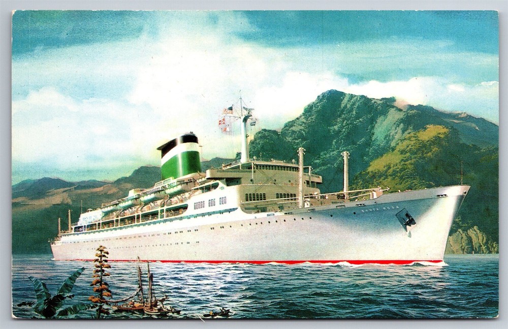 Grace Line Santa Rosa Santa Paula New Ships New York Cruises C1939 Postcard G6