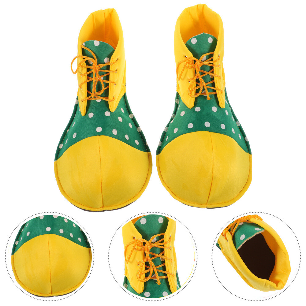 Colorful Red Clown Shoes for Circus Carnival Costume Fun