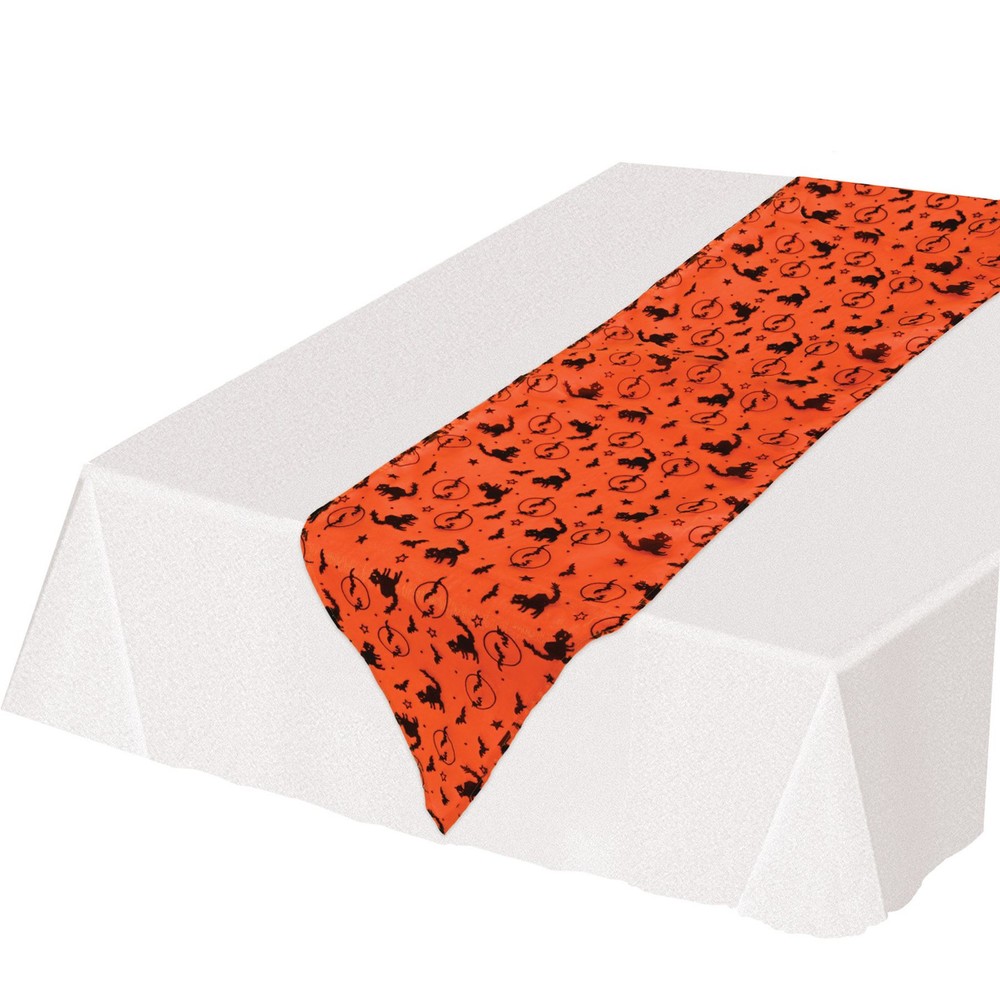 Spooky Halloween Fabric Table Runner - Festive Party Decoration