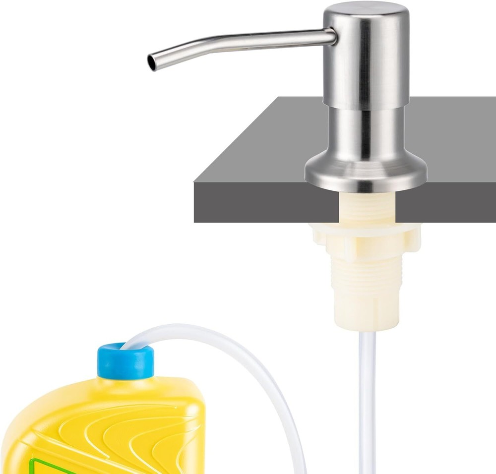 Soap Dispenser for Kitchen Sink, Built in Sink Brushed Nickel