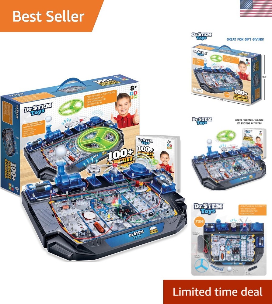 Circuit Science Kit, Includes Over 100 Electrical Experiments with Lights, So...