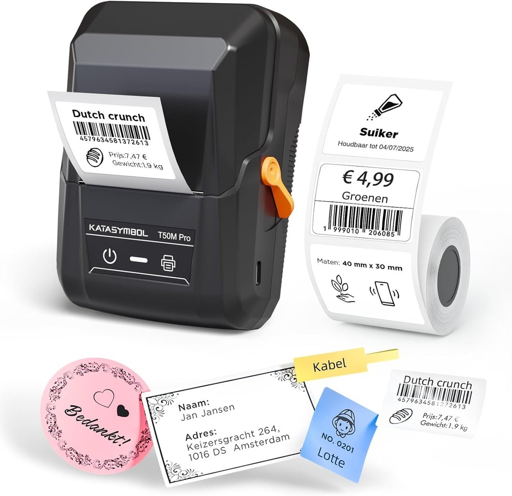 SUPVAN T50M Pro Bluetooth Label Printer in Black - New Model
