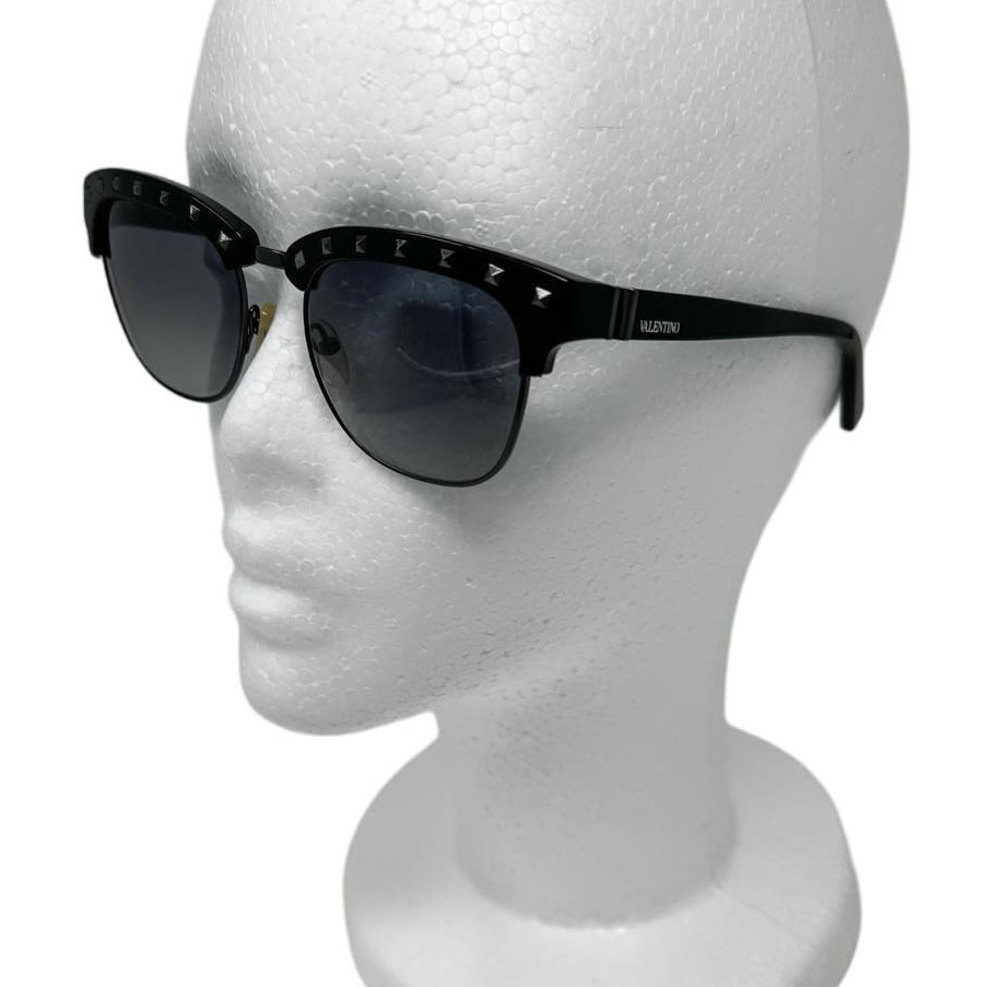 Valentino Rock Stud Noir Retro Sunglasses with Case - V112S Style  