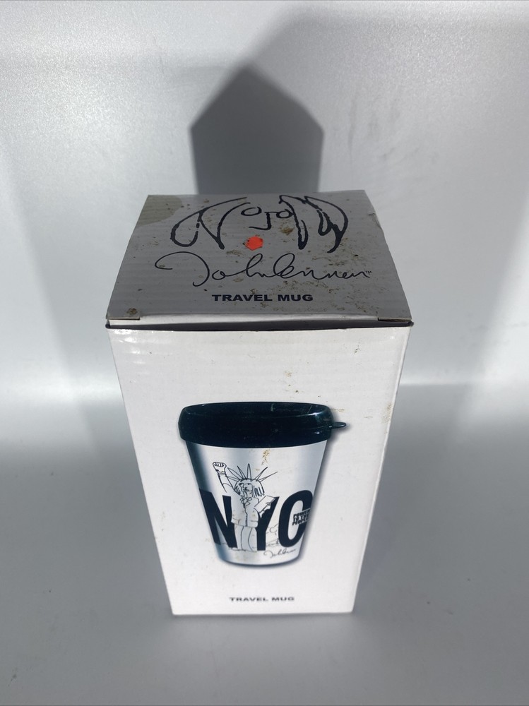 John Lennon NYC POWER TO THE PEOPLE (Travel Mug) NEW (2011) The Beatles