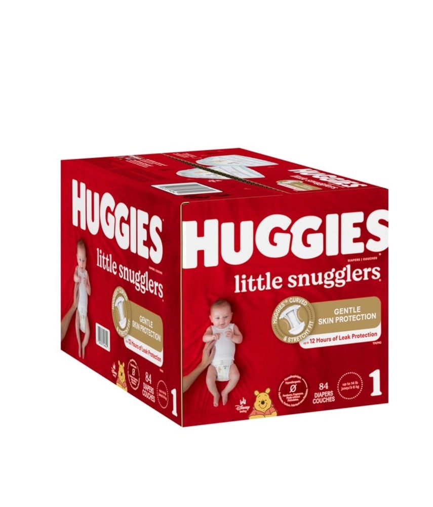 Huggies Size 1 Little Snugglers Newborn Diapers Size 1 (8-14 lbs) 84 Count