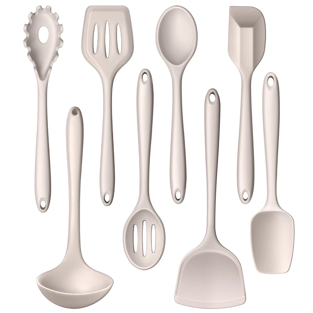 8Pcs Kitchen Cooking Utensils Set, Silicone Cooking Utensil Set, Heat Resista...
