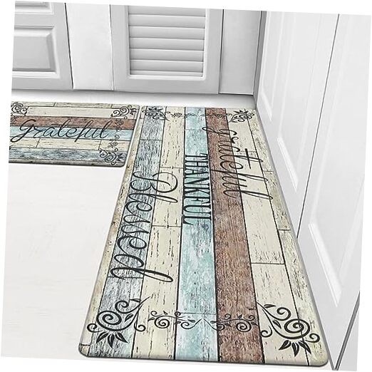 Anti Fatigue Non Slip Cushioned Kitchen Floor Mat Set of 2