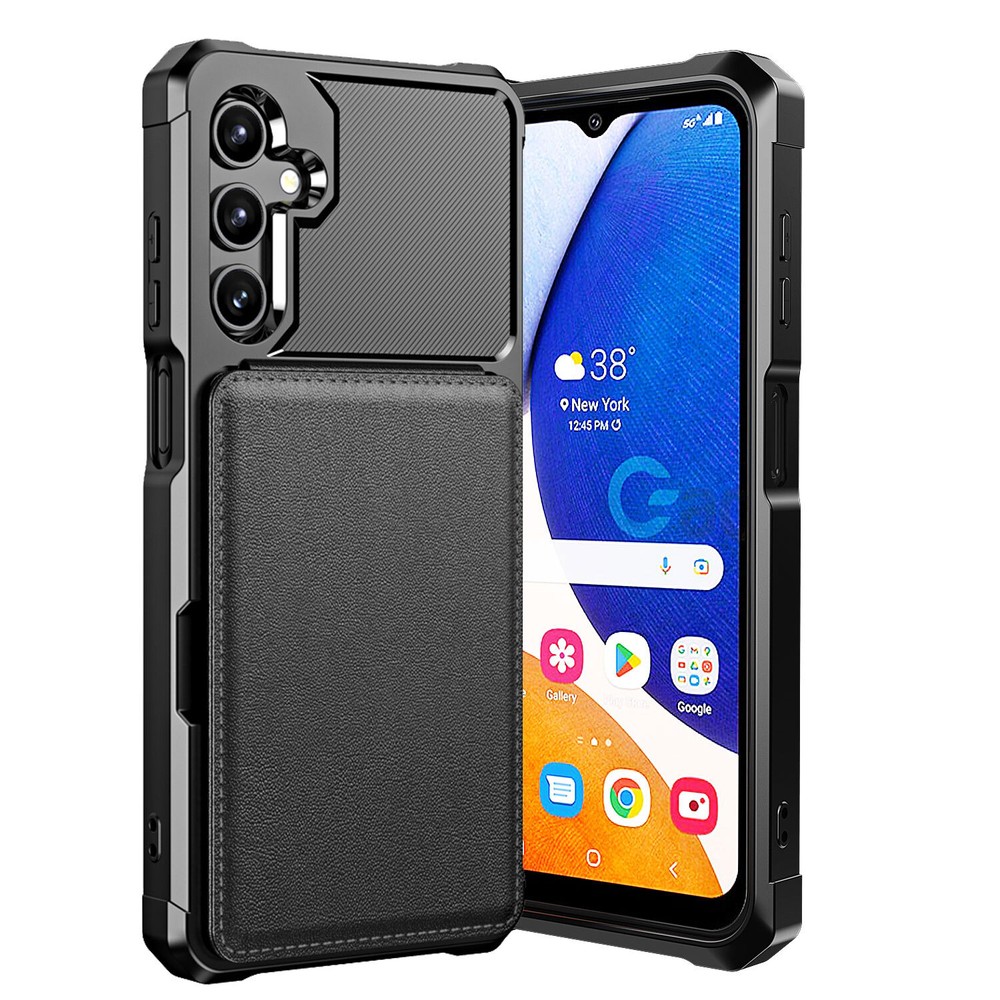 Shockproof Leather Wallet Case with Card Slot for Samsung Galaxy A Series Phones  -image