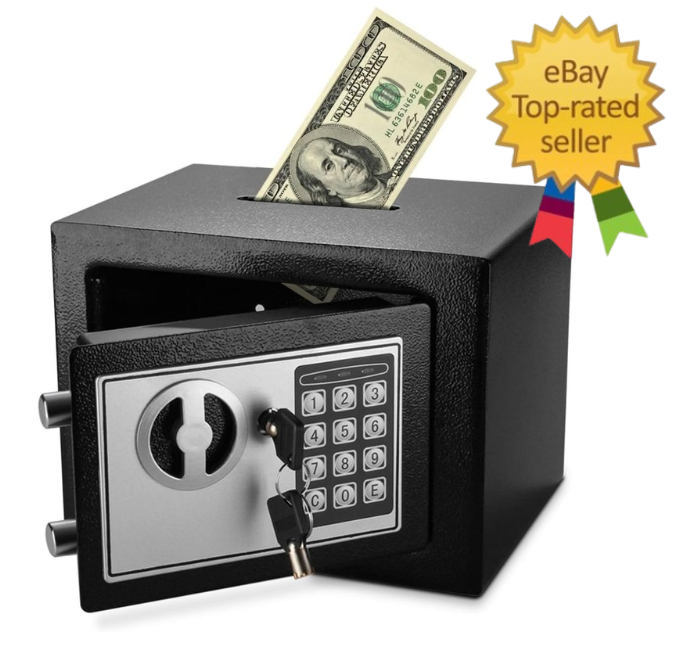 Electronic Drop Safe Box with Digital Lock for Cash & Valuables in Cabinets  