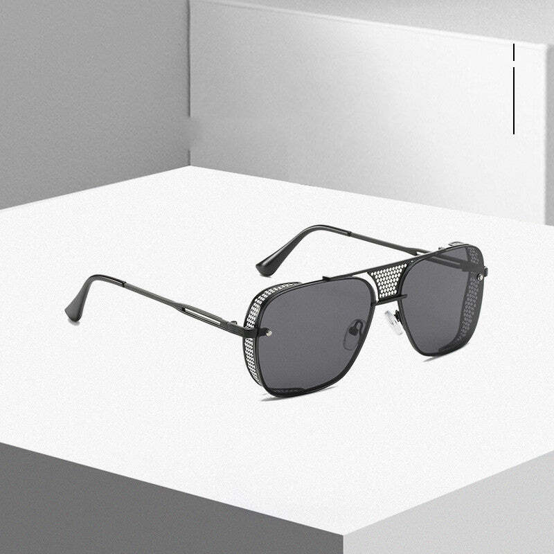 Steampunk Men's Sunglasses Cross-border Metal Hollow Glasses-image