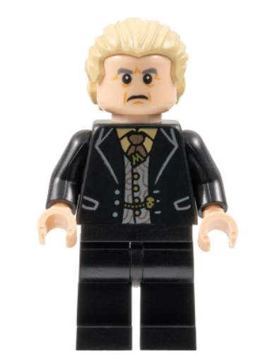 New LEGO Harry Potter Corban Yaxley Minifigure with Pony Tail 76403 HP357