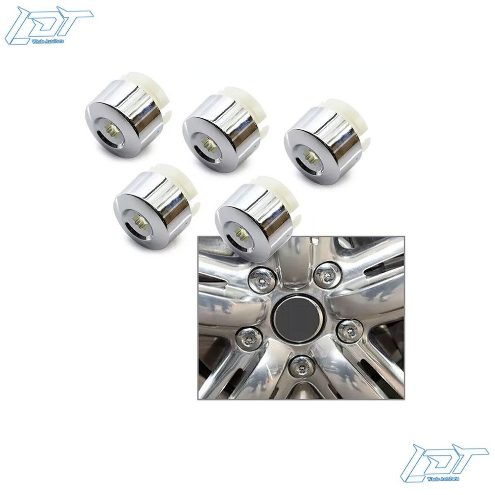 7L6601173A Fits VW Volkswagen Touareg 2004-2017 Wheel Lug Bolt Cap Set 5PCS