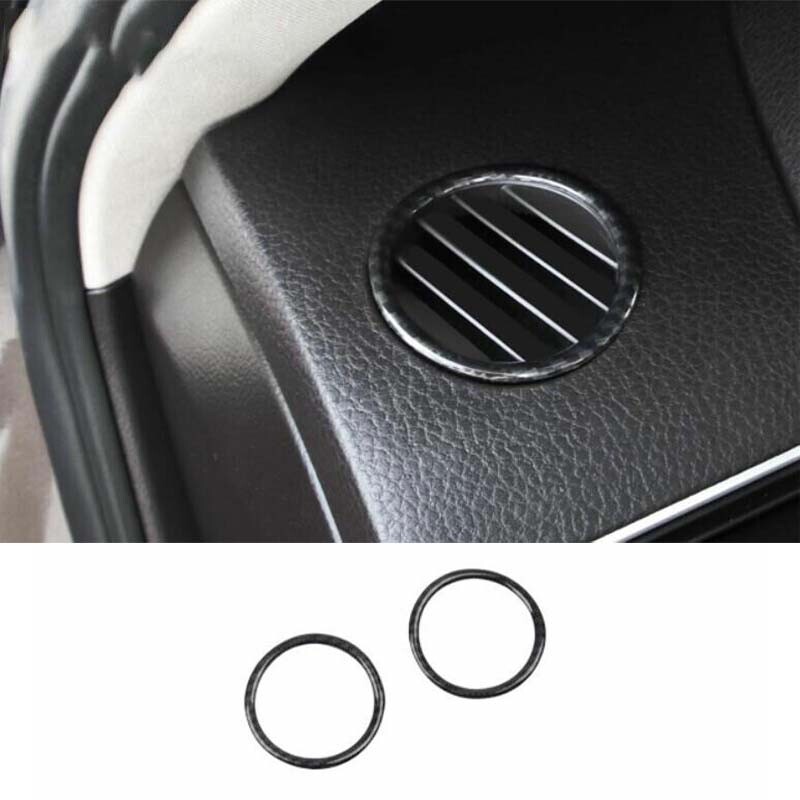 Overlay Cover Dashboard Side Vent ABS Carbon Fiber 2PCS For VW Touareg 11-18