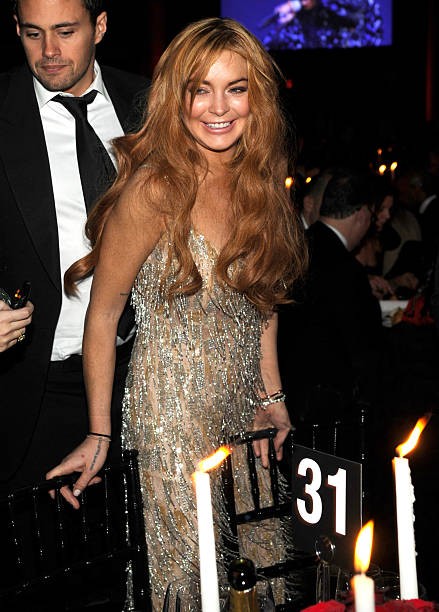 Lindsay Lohan at amfAR New York Gala Fall 2013 Fashion Photo 4