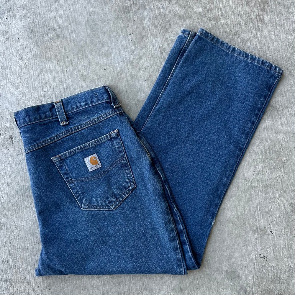 Vintage Y2K Carhartt carpenter jeans in denim blue workwear