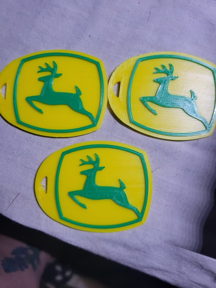 John Deere Custom 3d Printed  Key Chain's