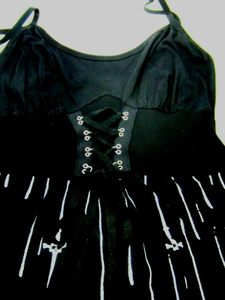Corset Dress Vintage 90's Lip Service Dagger Lace Up Size XXL NWT Goth Steampunk
