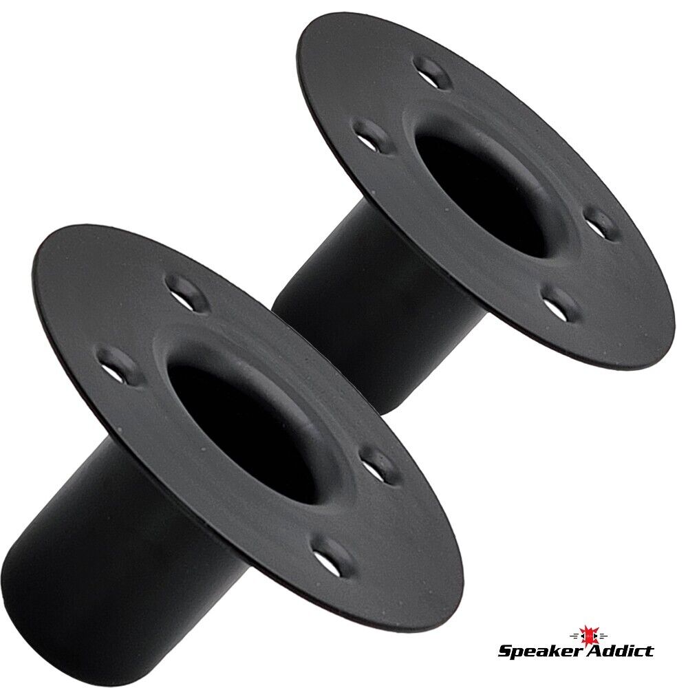 Pair Steel Speaker Pole Mounting Socket Cup Top Hat 1-1/2