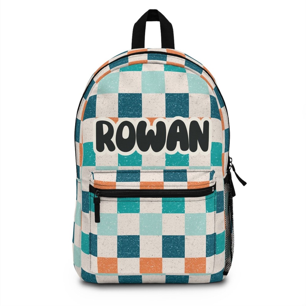 Personalized Checkered Backpack for Boys - Toddler & Kids School Bag-image